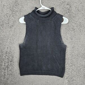 J. Crew Women's Gray Mock Neck Sleeveless Knit Sweater Vest‎ Size M